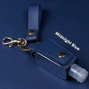 Keychain with hand sanitizer empty plastic bottle